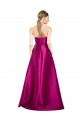 Sleeveless V-Neck Satin Merlot Long Prom Dress / Bridesmaid Dress Leicester