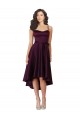 Sleeveless Scoop Neck Neck Satin Grape Short High Low Prom Dress / Bridesmaid Dress Leicester