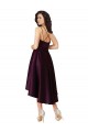 Sleeveless Scoop Neck Neck Satin Grape Short High Low Prom Dress / Bridesmaid Dress Leicester