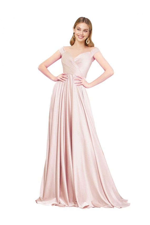 Sleeveless High Neck Satin Pink Long Formal Evening Gown / Prom Dress / Bridesmaid Dress Leicester