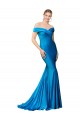 Sleeveless High Neck Satin Peacock Blue Long Formal Evening Gown / Prom Dress / Bridesmaid Dress Leicester