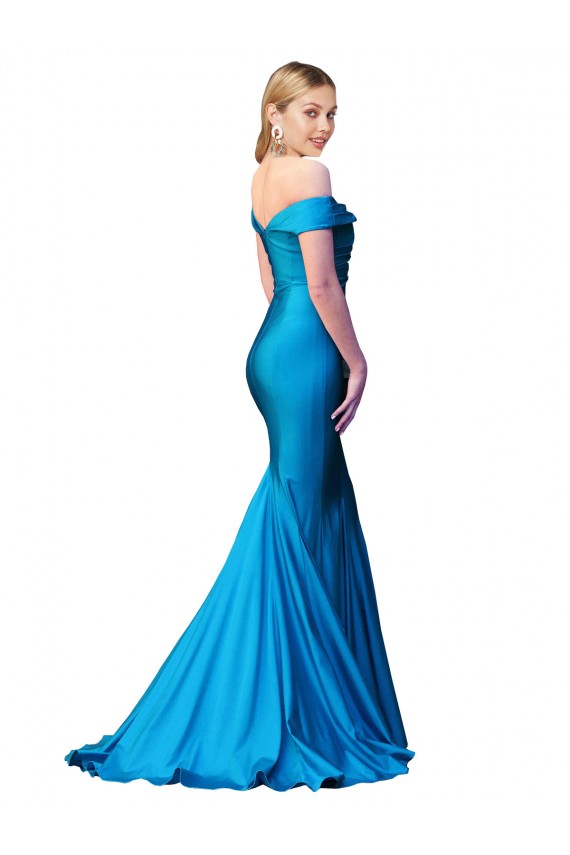 Sleeveless High Neck Satin Peacock Blue Long Formal Evening Gown / Prom Dress / Bridesmaid Dress Leicester