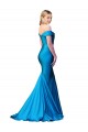 Sleeveless High Neck Satin Peacock Blue Long Formal Evening Gown / Prom Dress / Bridesmaid Dress Leicester