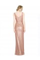 Sleeveless V-Neck Sequin Rose Gold Long Bridesmaid Dress / Evening Dress Leicester