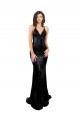 Sleeveless V-Neck Sequin Black Long Black Tie Evening Gown / Prom Dress / Bridesmaid Dress Leicester