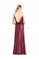 Sleeveless High Neck Sequin Burgundy Long Formal Evening Gown / Prom Dress / Bridesmaid Dress Leicester