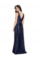 Sleeveless V-Neck Sequin Dark Navy Sheath Long Formal Evening Gown / Prom Dress / Bridesmaid Dress Leicester