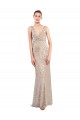 Sleeveless V-Neck Sequin & Sparkling Sequin Silver Long Formal Evening Gown / Prom Dress / Bridesmaid Dress Leicester