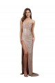 Sleeveless Scoop Neck Sequin Champagne Long Formal Evening Gown / Prom Dress / Bridesmaid Dress Leicester