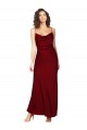 Sleeveless Cowl Neck Silk like Satin Burgundy Long Black Tie Evening Gown / Prom Dress / Bridesmaid Dress Leicester