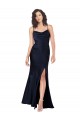 Sleeveless Cowl Neck Silk like Satin Dark Navy Long Black Tie Evening Gown / Prom Dress / Bridesmaid Dress Leicester