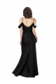 Sleeveless Off the Shoulder Silk like Satin Black Long Formal Dress / Bridesmaid Dress Leicester