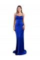 Sleeveless Cowl Neck Silk like Satin Royal Blue Long Formal Evening Gown / Prom Dress / Bridesmaid Dress Leicester