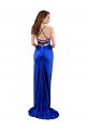 Sleeveless Cowl Neck Silk like Satin Royal Blue Long Formal Evening Gown / Prom Dress / Bridesmaid Dress Leicester