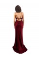 Sleeveless Cowl Neck Silk like Satin Burgundy Long Formal Evening Gown / Prom Dress / Bridesmaid Dress Leicester