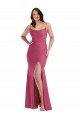Sleeveless Cowl Neck Silk like Satin Fuchsia Long Formal Plus Size Evening Gown / Prom Dress / Bridesmaid Dress Leicester