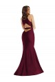 Sleeveless V-Neck Silk like Satin Burgundy Long Formal Plus Size Evening Gown / Prom Dress / Bridesmaid Dress Leicester