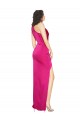 Sleeveless One Shoulder Silk like Satin Fuchsia Long Formal Evening Gown / Prom Dress / Bridesmaid Dress Leicester