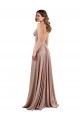 Sleeveless V-Neck Spandex Dusty Pink Long Black Tie Evening Gown / Prom Dress / Bridesmaid Dress Leicester