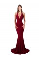 Sleeveless V-Neck Spandex Burgundy Long Formal Evening Gown / Prom Dress / Bridesmaid Dress Leicester