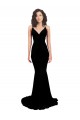Sleeveless V-Neck Spandex Black Long Formal Evening Gown / Prom Dress / Bridesmaid Dress Leicester