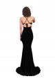 Sleeveless V-Neck Spandex Black Long Formal Evening Gown / Prom Dress / Bridesmaid Dress Leicester