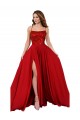 Sleeveless Square Neck Spandex & Lace Red Long Semi Formal Evening Dress / Prom Dress / Bridesmaid Dress Leicester