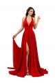 Sleeveless Halter Neck Spandex Red Long Formal Evening Gown / Prom Dress / Bridesmaid Dress Leicester