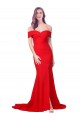 Sleeveless Sweetheart Stretch Crepe Red Long Bridesmaid Dress / Evening Dress Leicester