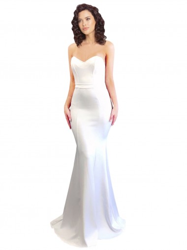 Sleeveless High Neck Stretch Crepe White Long Formal Evening Gown / Prom Dress / Bridesmaid Dress Leicester