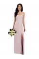 Sleeveless Spaghetti Straps Stretch Crepe Long Formal Evening Gown / Prom Dress / Bridesmaid Dress Leicester