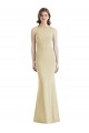 Sleeveless Bateau Neck Stretch Crepe Champagne Long Semi Formal Evening Dress / Prom Dress / Bridesmaid Dress Leicester