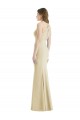 Sleeveless Bateau Neck Stretch Crepe Champagne Long Semi Formal Evening Dress / Prom Dress / Bridesmaid Dress Leicester