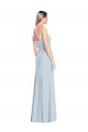 Sleeveless Strapless Stretch Crepe Light Sky Blue Trumpet Long Formal Dress / Bridesmaid Dress Leicester