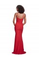Sleeveless Spaghetti Straps Stretch Crepe Red Long Bridesmaid Dress / Evening Dress Leicester