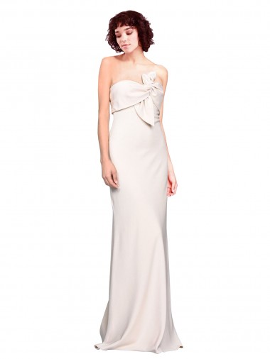 Sleeveless Strapless Stretch Crepe Mermaid Long Prom Dress / Bridesmaid Dress Leicester