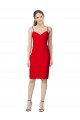 Sleeveless Sweetheart Stretch Crepe Red Cocktail Length Formal Evening Gown / Prom Dress / Bridesmaid Dress Leicester