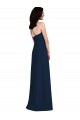 Sleeveless Halter Neck Stretch Crepe Dark Navy Long Semi Formal Evening Dress / Bridesmaid Dress Leicester