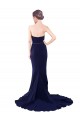 Sleeveless Strapless Stretch Crepe Dark Navy Mermaid Sweep Train Semi Formal Evening Dress / Prom Dress / Bridesmaid Dress Leicester