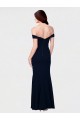 Sleeveless Off the Shoulder Stretch Crepe Ivory Long Formal Dress / Bridesmaid Dress Leicester