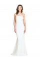 Sleeveless One Shoulder Stretch Crepe & Tulle Ivory Sweep Train Formal Evening Gown / Bridesmaid Dress Leicester