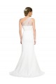 Sleeveless One Shoulder Stretch Crepe & Tulle Ivory Sweep Train Formal Evening Gown / Bridesmaid Dress Leicester