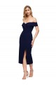 Sleeveless Sweetheart Stretch Crepe Dark Navy Midi Length Formal Evening Gown / Prom Dress / Bridesmaid Dress Leicester