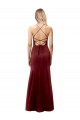 Sleeveless High Neck Stretch Crepe Burgundy Gold Long Formal Evening Gown / Prom Dress / Bridesmaid Dress Leicester