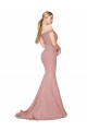 Sleeveless High Neck Stretch Crepe Dusty Pink Mermaid Sweep Train Formal Evening Gown / Prom Dress / Bridesmaid Dress Leicester
