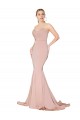 Sleeveless High Neck Stretch Crepe Mauve Long Formal Dress / Bridesmaid Dress Leicester