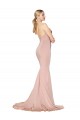 Sleeveless High Neck Stretch Crepe Mauve Long Formal Dress / Bridesmaid Dress Leicester