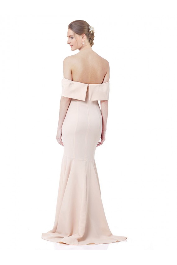 Sleeveless High Neck Stretch Crepe Nude Long Formal Evening Gown / Prom Dress / Bridesmaid Dress Leicester