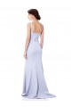 Sleeveless High Neck Stretch Crepe Light Sky Blue Long Evening Gown / Prom Dress / Bridesmaid Dress Leicester