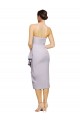 Sleeveless Strapless Stretch Crepe Arctic Lilac Cocktail Length High Low Evening Gown / Prom Dress / Bridesmaid Dress Leicester